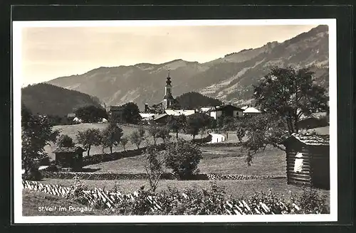 AK St. Veit im Pongau, Totale mit Kirche