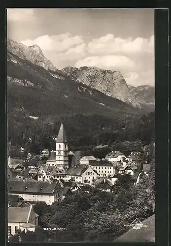 AK Bad-Aussee, Ortspartie im Gebirge