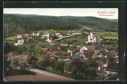 AK Saalfeld / Saale, Gesamtansicht mit Bad Sommerstein