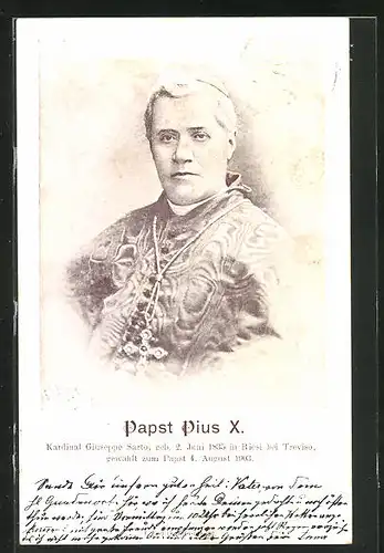 AK Portrait Papst Pius X.