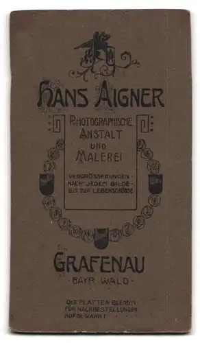 Fotografie Hans Aigner, Grafenau, Portrait betagter Herr mit Schnurrbart im Jackett