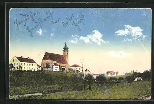 AK Wolfern, Blick hinauf zur Kirche