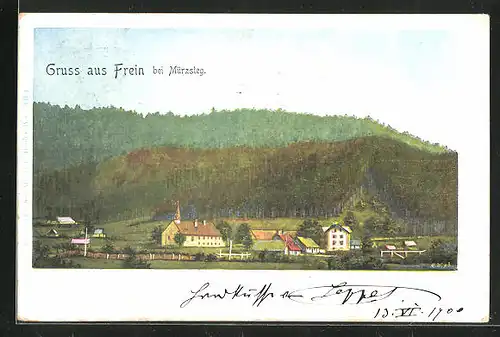 AK Frein, Ortsansicht mit Blick auf den Wald