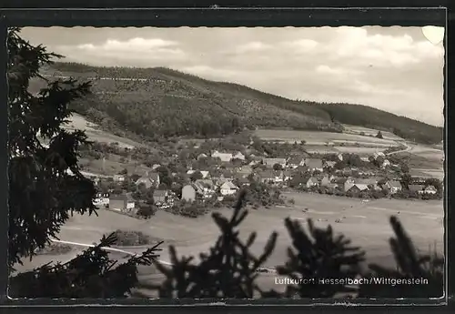 AK Landpoststempel Hesselbach über Laasphe