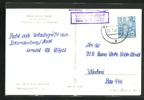AK Landpoststempel Woltersdorf