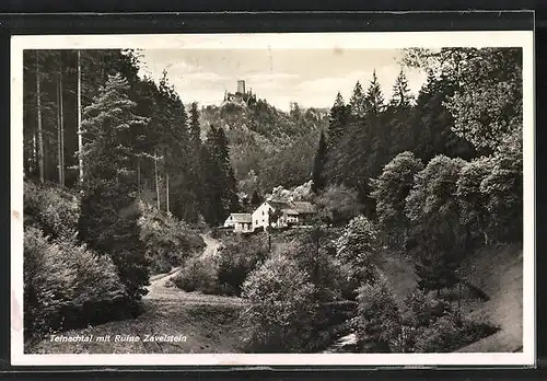 AK Landpoststempel Zavelstein über Calw