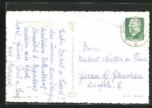 AK Landpoststempel Schönfeld-Oberpöbel / Kr. Dippoldiswalde