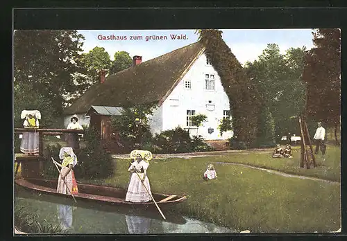 AK Burg / Spreewald, Gasthaus zum grünen Wald