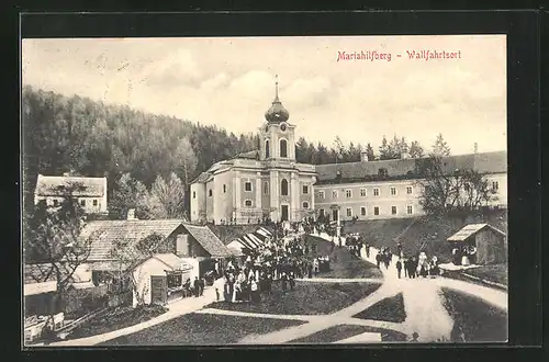 AK Mariahilfberg, Blick zur Wallfahrtskirche