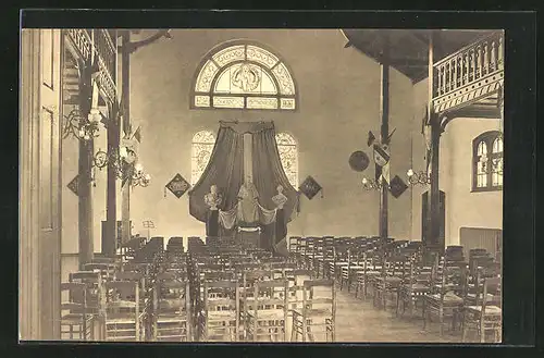 AK Lophem-lez-Bruges, Abbaye de St. André, le grand Hall