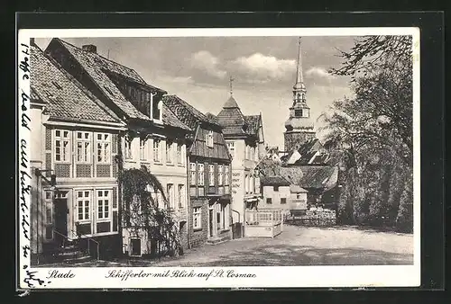 AK Stade, Schiffertor mit Blick auf St. Cosmae