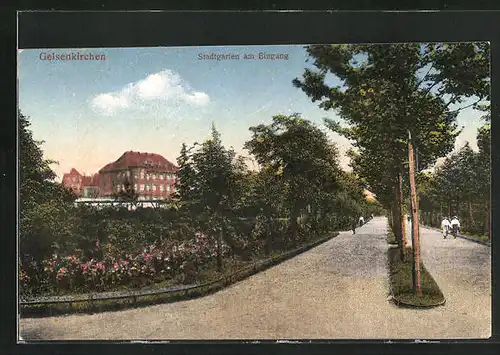 AK Geisenheim, Stadtgarten am Eingang
