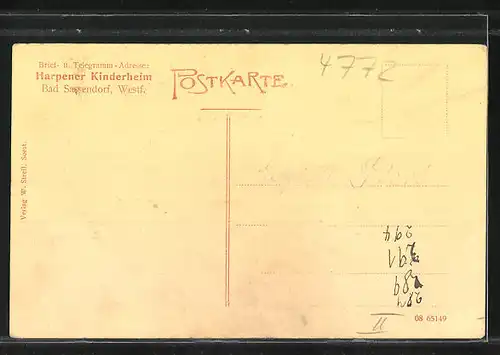 AK Bad Sassendorf /Westfalen, Kaiser Wilhelm- und Kaiserin Augusta-Victoria-Heim der Harpener Bergbau AG