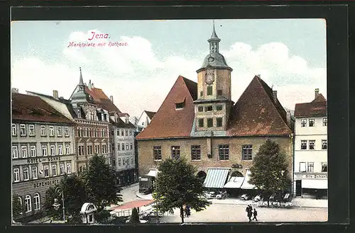 AK Jena, Hotel zur Sonne am Marktplatz, Rathaus