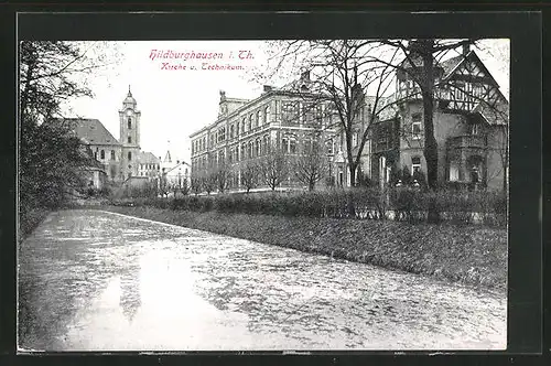 AK Hildburghausen i. Th., Kirche und Technikum