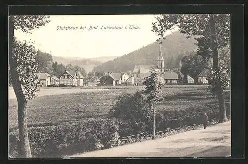 AK Stutzhaus i. Thür., Blick zum Ort mit Kirche