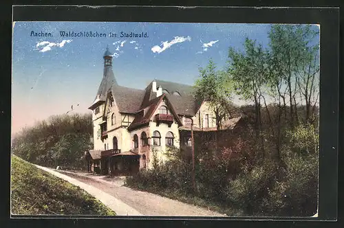 AK Aachen, Waldschlösschen im Wald