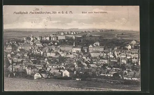 AK Markneukirchen, Panoramablick nach Nord-Westen