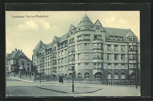 AK Aachen-Burtscheid, Strassenpartie am Landesbad