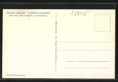 AK Jonsdorf, Ortsansicht mit Blick n. d. Breiteberg