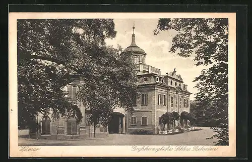 AK Weimar, Grossherzogliches Schloss Belvedere