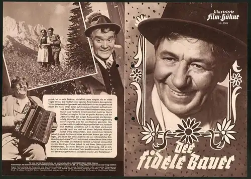 Filmprogramm IFB Nr. 1305, Der fidele Bauer, Paul Hörbiger, Erich Auer, Heinrich Gretler, Regie: Hubert Marischka