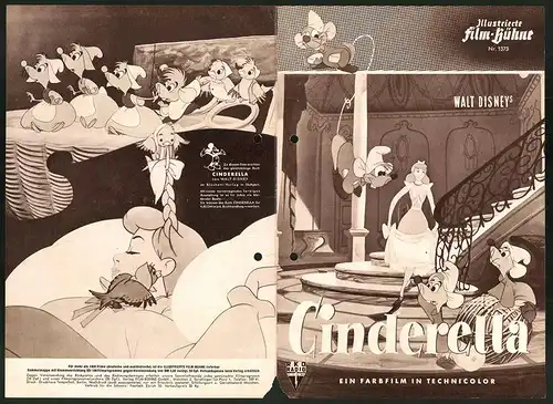 Filmprogramm IFB Nr. 1373, Cinderella, Walt Disney, Zeichentrickfilm