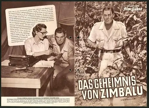 Filmprogramm IFB Nr. 1297, Das Geheimnis von Zimbalu, Johnny Weissmüller, Virginia Grey, George Reeves, Regie: W. Berke