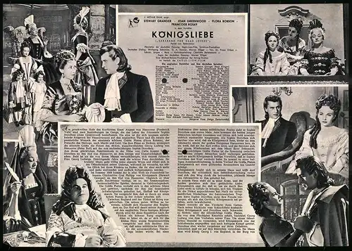 Filmprogramm IFB Nr. 399, Königsliebe, Stewart Granger, Joan Greenwood, Flora Robson, Francoise Rosay