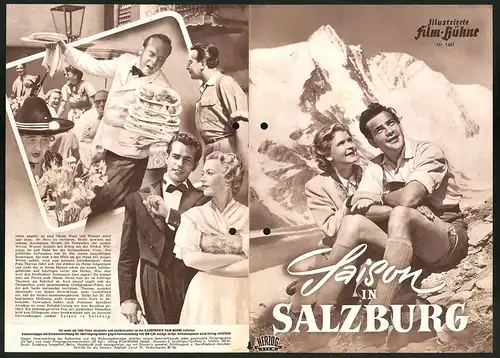 Filmprogramm IFB Nr. 1661, Saison in Salzburg, Adrian Hoven, Walter Müller, Hans Richter, Regie: Ernst Marischka