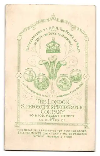 Fotografie The London Stereoscopic & Photographic Company, London, 54, Cheapside, Portrait Herr in modischer Kleidung