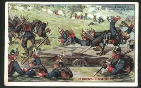 Sammelbild Dr. Thompson`s Seifenpulver, Der Deutsch-Französische Krieg 1870-71, 1. Nassauisches Inf. Reg. No 87