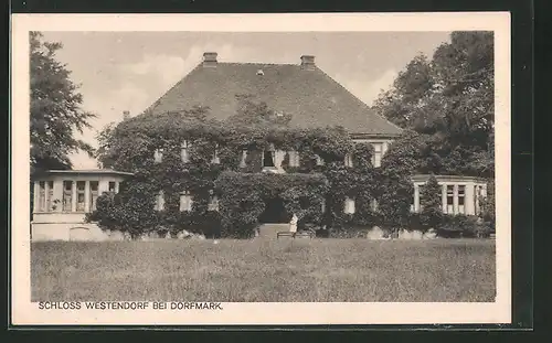 AK Dorfmark, Schloss Westendorf vom Garten gesehen