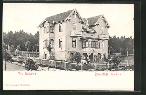 AK Braunlage i. H., Hotel Villa Belvedere