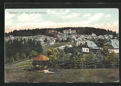 AK Oberhof i. Th., Blick vom Tambacherweg