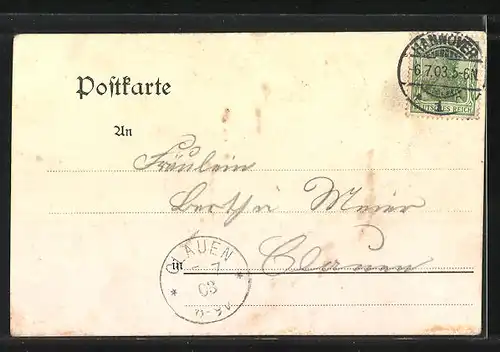 AK Hannover, XIV. Dt. Bundesschiessen 1903, Festhalle, Schützenfest, Kronprinz Wilhelm, Schützenverein