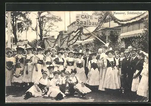 AK Hannover, Schützenfest, Frauen in Trachten mit Bierkrügen, Schützenverein