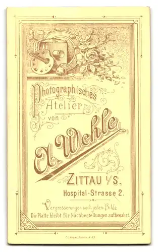 Fotografie A. Wehle, Zittau i/S., Hospitalstr. 2, Portrait junges hübsches Brautpaar