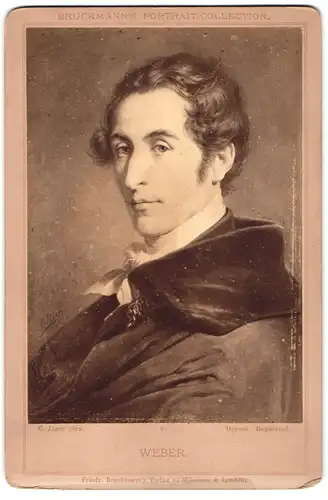 Fotografie Friedr. Bruckmann Verlag, München, Portrait Komponist Carl Maria Weber nach C. Jäger