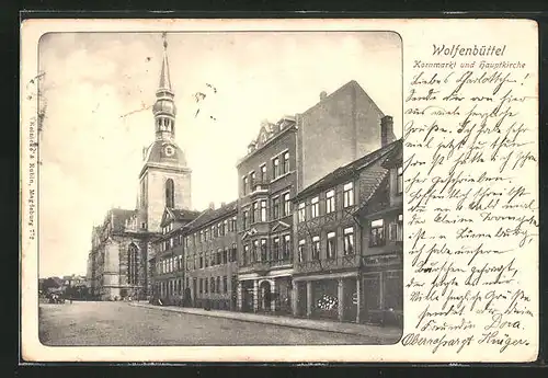 AK Wolfenbüttel, Kornmarkt und Hauptkirche