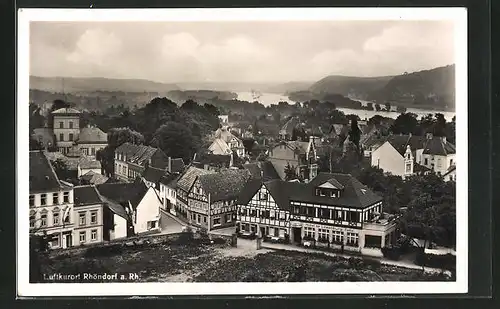 AK Rhöndorf a. Rh., Teilansicht mit Hotel zur Löwenburg