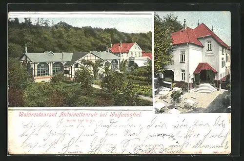 AK Wolfenbüttel, Waldrestaurant Antoinetttenruh, Terrasse