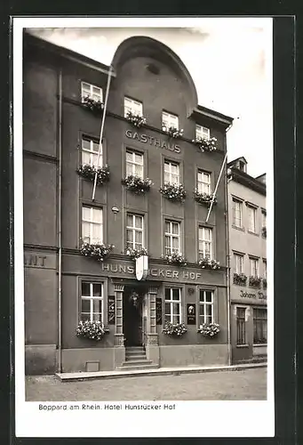 AK Boppard am Rhein, Hotel Hunsrücker Hof