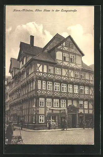AK Hann.-Münden, Altes Haus in der Langestrasse