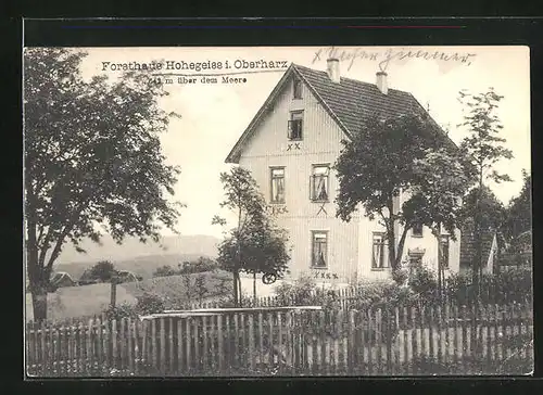 AK Hohegeiss i. Oberharz, Forsthaus Hohegeiss