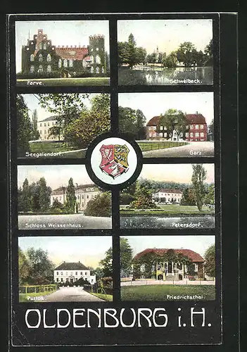 AK Oldenburg i. H., Schloss Weissenhaus, Farve und Schwelbeck