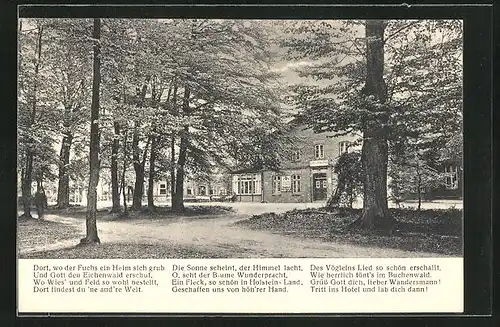 AK Vossloch b. Barmstedt, Hotel Grüner Wald von Max Eggert