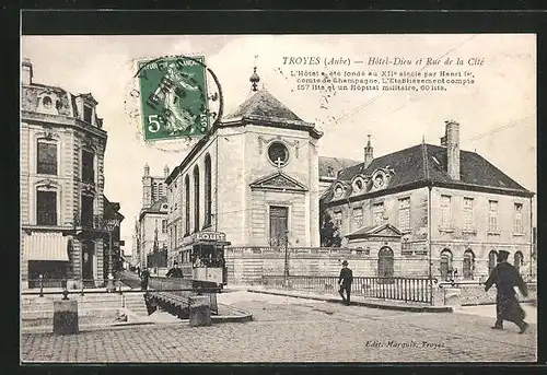 AK Troyes, Hôtel-Dieu et Rue de la Cité