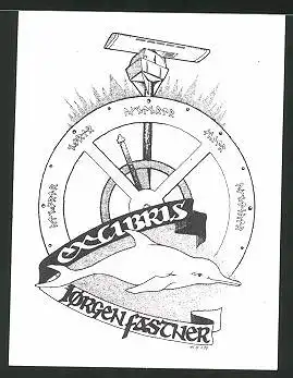 Exlibris Jörgen Fästner, Delfin
