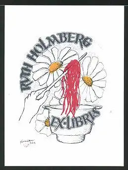 Exlibris Ruth Holmberg, Sonnenblume